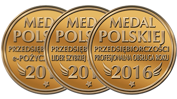 medal polskiej przedsiębiorczości - logo składające się z trzech złotych monet
